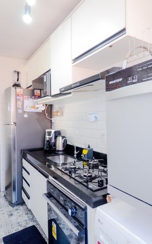 Apartamento à venda com 45m², 2 quartos e 1 vagaCozinha e Área de Serviço