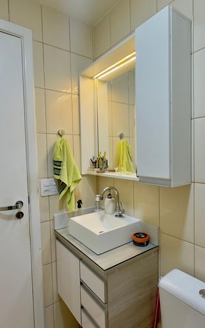 Apartamento à venda com 64m², 3 quartos e 1 vaga Apartamento à venda com 64m², 3 quartos e 1 vagaBanheiro 2