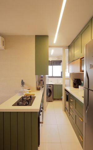 Apartamento para alugar com 58m², 2 quartos e 1 vaga Apartamento para alugar com 58m², 2 quartos e 1 vagaCozinha americana