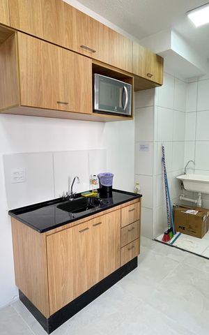 Apartamento para alugar com 38m², 2 quartos e sem vaga Apartamento para alugar com 38m², 2 quartos e sem vagaCozinha e Área de Serviço