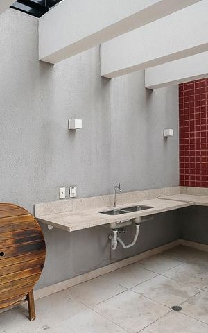 Studio para alugar com 36m², 1 quarto e 1 vagaChurrasqueira