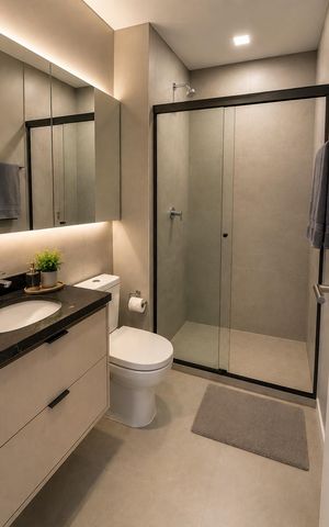 Apartamento para alugar com 39m², 1 quarto e sem vaga Apartamento para alugar com 39m², 1 quarto e sem vagaBanheiro