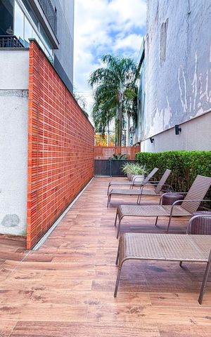 Apartamento para alugar com 37m², 1 quarto e 1 vaga