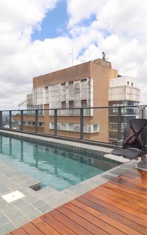 Studio à venda com 26m², 1 quarto e sem vaga Studio à venda com 26m², 1 quarto e sem vagaÁrea comum - Piscina