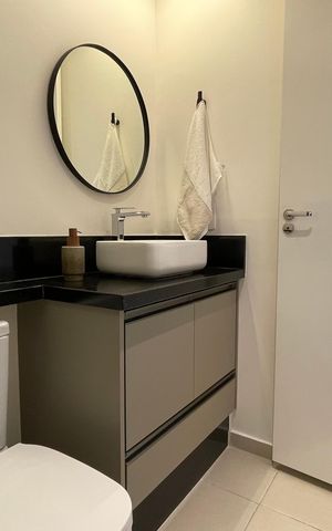 Studio para alugar com 25m², 1 quarto e sem vaga Studio para alugar com 25m², 1 quarto e sem vagaBanheiro