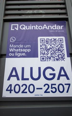 Apartamento para alugar com 34m², 2 quartos e sem vaga Apartamento para alugar com 34m², 2 quartos e sem vagaFachada - Placa grande instalada em 21/08/26 cód SWRM-1749