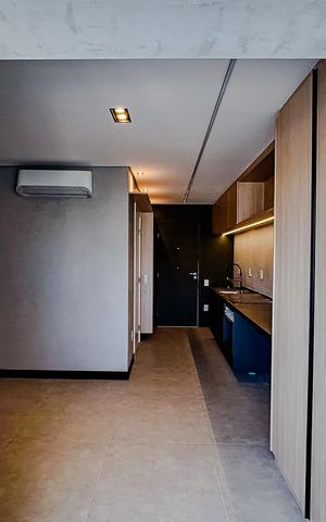 Studio à venda com 28m², 1 quarto e sem vagaVaranda