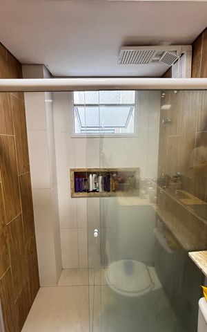 Apartamento para alugar com 120m², 2 quartos e 1 vaga Apartamento para alugar com 120m², 2 quartos e 1 vagaBanheiro da Suíte