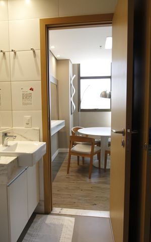 Studio à venda com 52m², 1 quarto e 1 vagaBanheiro