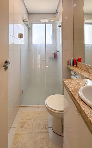 Apartamento à venda com 53m², 2 quartos e 2 vagasBanheiro Social