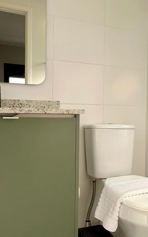 Studio para alugar com 30m², 1 quarto e sem vaga Studio para alugar com 30m², 1 quarto e sem vagaBanheiro da Suíte