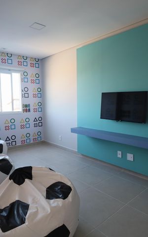 Apartamento para alugar com 37m², 2 quartos e 1 vagaÁrea comum - Sala de tv