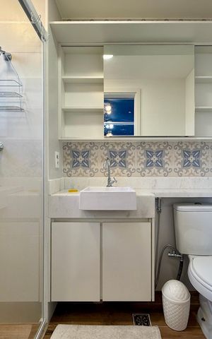 Studio para alugar com 24m², 1 quarto e sem vaga Studio para alugar com 24m², 1 quarto e sem vagaBanheiro