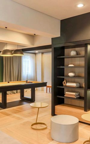 Studio para alugar com 24m², 1 quarto e sem vaga Studio para alugar com 24m², 1 quarto e sem vagaSalão de Jogos