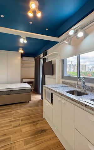 Studio para alugar com 24m², 1 quarto e sem vaga Studio para alugar com 24m², 1 quarto e sem vagaCozinha