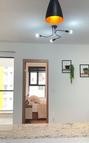 Apartamento para alugar com 55m², 1 quarto e 1 vaga Apartamento para alugar com 55m², 1 quarto e 1 vagaBancada Cozinha/Sala