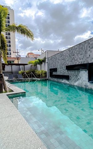 Studio para alugar com 36m², 1 quarto e sem vaga Studio para alugar com 36m², 1 quarto e sem vagaÁrea comum - Piscina