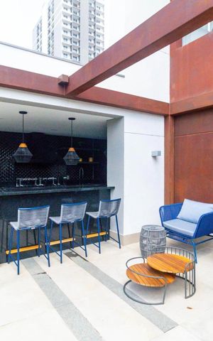 Studio para alugar com 36m², 1 quarto e sem vaga Studio para alugar com 36m², 1 quarto e sem vagaÁrea comum - Churrasqueira