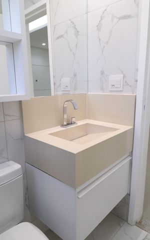 Casa de condomínio para alugar com 130m², 3 quartos e 2 vagasBanheiro do Quarto 3