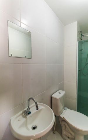 Apartamento para alugar com 24m², 1 quarto e 1 vaga Apartamento para alugar com 24m², 1 quarto e 1 vagaBanheiro