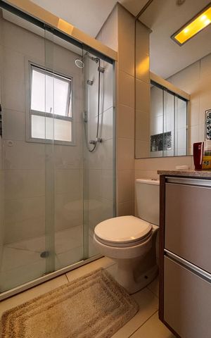 Apartamento à venda com 66m², 1 quarto e 2 vagas Apartamento à venda com 66m², 1 quarto e 2 vagasBanheiro suíte
