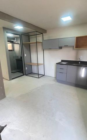 Studio para alugar com 25m², 1 quarto e 1 vaga Studio para alugar com 25m², 1 quarto e 1 vagaSala/Cozinha