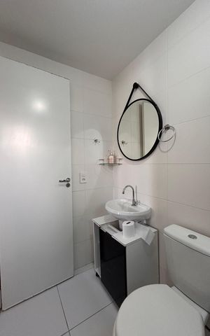 Apartamento à venda com 27m², 1 quarto e sem vaga Apartamento à venda com 27m², 1 quarto e sem vagaBanheiro da Suíte