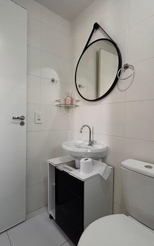 Apartamento à venda com 27m², 1 quarto e sem vaga Apartamento à venda com 27m², 1 quarto e sem vagaBanheiro da Suíte