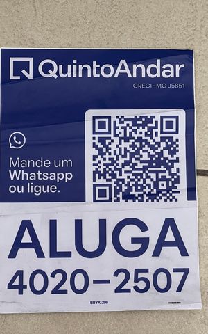 Apartamento para alugar com 68m², 2 quartos e 1 vagaPlaca instalada com o código BBYX-208 na janela tamanho Pequeno 