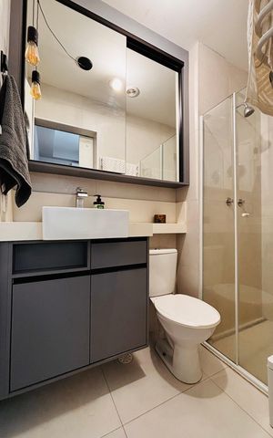 Apartamento para alugar com 63m², 1 quarto e 2 vagas Apartamento para alugar com 63m², 1 quarto e 2 vagasBanheiro