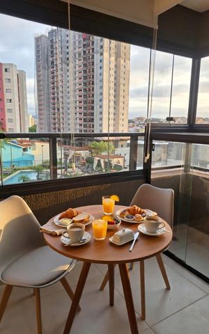 Studio à venda com 26m², 1 quarto e sem vagaVaranda