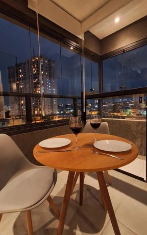 Studio à venda com 26m², 1 quarto e sem vagaVaranda