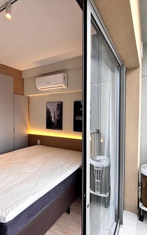 Studio para alugar com 26m², 1 quarto e sem vaga Studio para alugar com 26m², 1 quarto e sem vagaVaranda