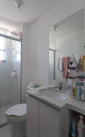 Apartamento para alugar com 75m², 2 quartos e 1 vagaBanheiro da Suite