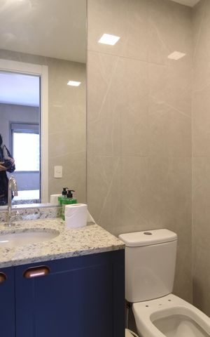 Apartamento para alugar com 25m², 1 quarto e sem vagaBanheiro da Suíte