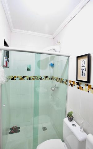 Casa de condomínio para alugar com 80m², 2 quartos e 1 vaga Casa de condomínio para alugar com 80m², 2 quartos e 1 vagaBanheiro Social