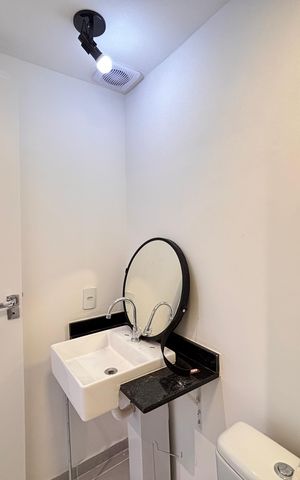 Studio para alugar com 24m², 1 quarto e sem vaga Studio para alugar com 24m², 1 quarto e sem vagaBanheiro