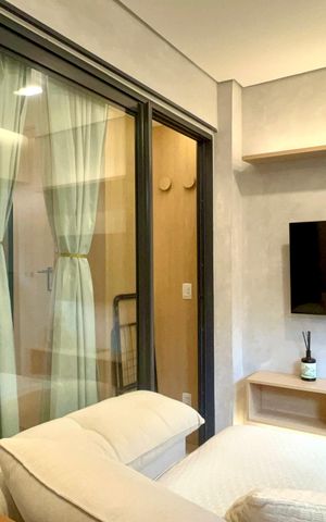 Studio para alugar com 28m², 1 quarto e sem vagaVaranda