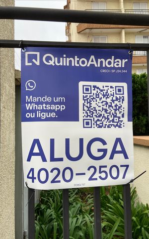 Apartamento para alugar com 50m², 2 quartos e 1 vaga Apartamento para alugar com 50m², 2 quartos e 1 vaga Placa