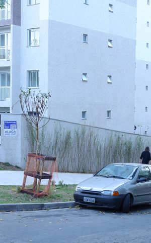 Apartamento para alugar com 26m², 1 quarto e sem vagaPlaca GRANDE instalada na fachada do condomínio, dia 27.08.2026 - Código da placa: SWRM-1324