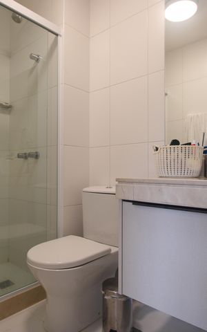 Apartamento à venda com 120m², 3 quartos e 2 vagasBanheiro da suíte