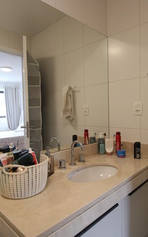 Apartamento à venda com 120m², 3 quartos e 2 vagasBanheiro da suíte