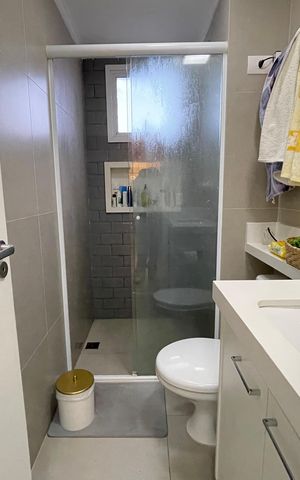Apartamento à venda com 87m², 3 quartos e 2 vagas Apartamento à venda com 87m², 3 quartos e 2 vagasBanheiro 1