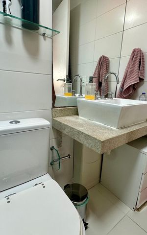 Apartamento para alugar com 74m², 1 quarto e 2 vagas Apartamento para alugar com 74m², 1 quarto e 2 vagasBanheiro