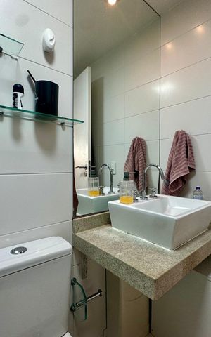Apartamento para alugar com 74m², 1 quarto e 2 vagas Apartamento para alugar com 74m², 1 quarto e 2 vagasBanheiro