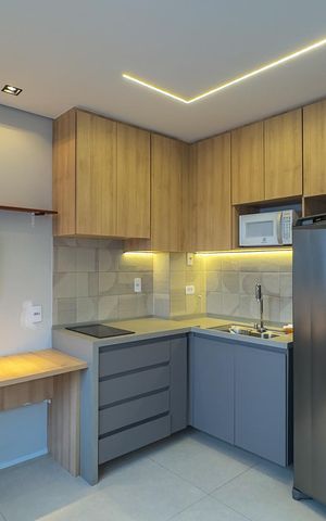 Apartamento para alugar com 27m², 1 quarto e sem vaga Apartamento para alugar com 27m², 1 quarto e sem vagaSala e Cozinha