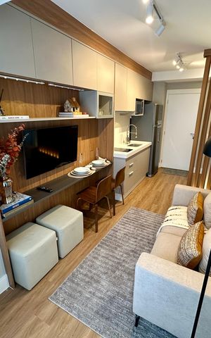 Studio à venda com 30m², 1 quarto e sem vaga Studio à venda com 30m², 1 quarto e sem vagaSala