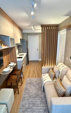 Studio à venda com 30m², 1 quarto e sem vaga Studio à venda com 30m², 1 quarto e sem vagaSala