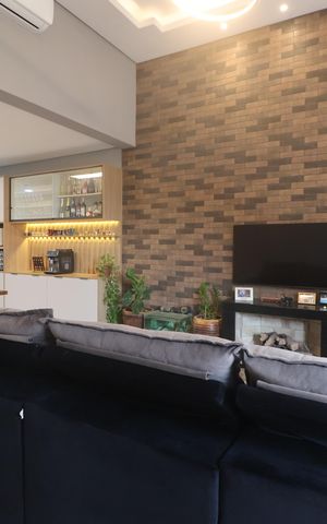 Casa de condomínio à venda com 138m², 3 quartos e 2 vagasSala