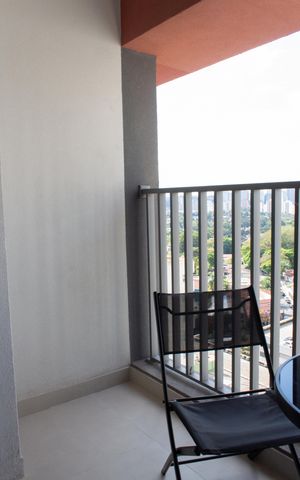 Studio para alugar com 27m², 1 quarto e sem vagaVaranda